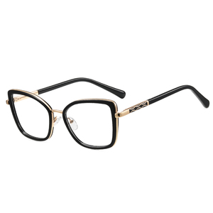 MS 82297 2025 phụ nữ mới Kính mắt khung TR90 + kim loại kính quang học Chống ánh sáng màu xanh bướm Thiết kế thời trang tùy chỉnh - Product Image 3