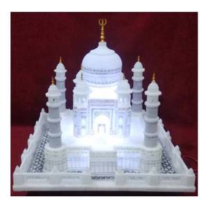 Italian Marble Taj Mahal <b>Miniature</b> With Lighting - Product Image 1