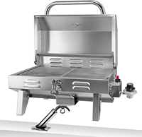 Barbecue de bateau, 360 °   Support réglable, grande surface de cuisson, allumage à un bouton, contrôle précis de la température