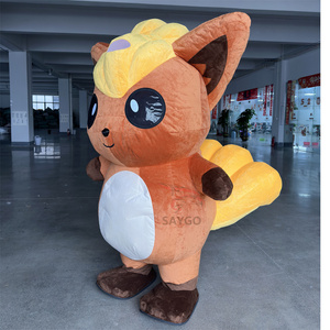 Fábrica 2m/2,6 m inflable Alola Vulpix Pokemoned mascota disfraz para adultos eventos Walking Show Pokemones traje - Product Image 4