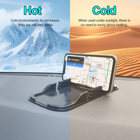 Tapis antidérapant double compartiment en PU pour tableau de bord de voiture, support de téléphone résistant à l'usure, tapis de rangement pour console centrale de voiture pour petits objets