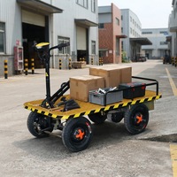 Chariot à plateforme électrique robuste de 1000 kg, direct usine, 48 V, chariot de manutention industriel pour entrepôt