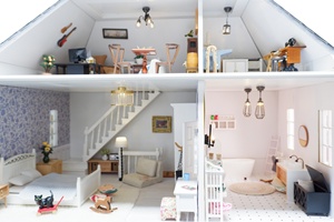 Maison <span class=keywords><strong>de</strong></span> poupée miniature à l'échelle 1:12, <span class=keywords><strong>kit</strong></span> <span class=keywords><strong>de</strong></span> boutique <span class=keywords><strong>de</strong></span> fenêtres <span class=keywords><strong>en</strong></span> bois, accessoires pour maison <span class=keywords><strong>de</strong></span> poupée - Product Image 2