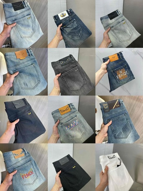 New Custom-made Spring Men's Breathable Jeans Casual Mid-waist Formal Solid Color Fashionable Style