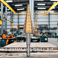 Maohua 4-20mm Foret étagé HSS revêtu d'étain pour acier haute vitesse en acier au carbone avec carbure M35 Alliage Foret à noyau à tige hexagonale