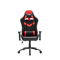 Chaise de Gaming Électrique Ergonomique Inclinable en Cuir PU, Réglable en Hauteur, Pivotante, avec Lumières LED, Support Dorsal et Massage, à Gaz 3 Positions