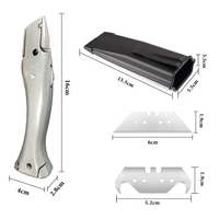Couteau à découper Dolphin pour tapis, papier peint, revêtements de sol en PVC avec lames multi-remplaçables et gaine en plastique