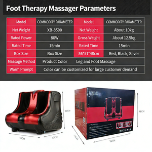 Masajeador de Pies Eléctrico <span class=keywords><strong>Shiatsu</strong></span> con Calefacción, Presión de Aire y Vibración, Rodillo de Bola para Piernas y Pantorrillas - Product Image 2