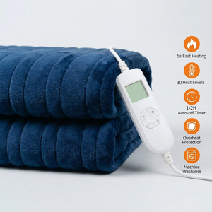 Coperta Elettrica KH in <span class=keywords><strong>Pile</strong></span> Corallo Impermeabile con <span class=keywords><strong>Telecomando</strong></span> 160x130cm per Uso Domestico Quattro Stagioni - Product Image 6