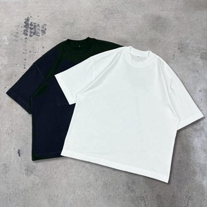 T-shirts décontractés à épaules tombantes en coton 100% premium, coupe ample et carrée, personnalisables avec logo, pour fabricants - Product Image 2