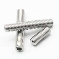 Vis sans tête hexagonale creuse autobloquante en acier inoxydable 304, acier au carbone, cuivre, nickelé, nylon, M3-M8 DIN916 pour poignée de porte