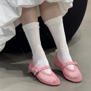 <span class=keywords><strong>Zapatos</strong></span> Planos Mary Jane de Malla Hueca Tipo Panal para <span class=keywords><strong>Mujer</strong></span>, OEM ODM, de Piel de Oveja, con Correa Ajustable, Ligeros, Antideslizantes y Transpirables - Product Image 1