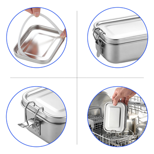 Hot Selling Camping Recycle Eco-friendly 18/8 Vacuum Leak Proof <b>Storage</b> Food Container Custom logo Bento Lunch <b>Box</b> - Product Image 2