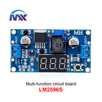 Modul IC Terbaru LM2596S Papan Pengembangan Konverter DC-DC yang Dapat Disesuaikan dengan Layar Voltmeter untuk Pengujian Eksperimental Buatan China