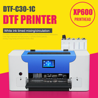 Impresora DTF A3 A4 con Circulación de Tinta Blanca, Transferencia Térmica XP600, Impresión Directa a Película, Máquina de Impresión de Camisetas y Prendas Textiles con Alimentador de Rollo