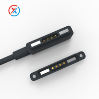Conector Magnético de 4 Pines 12V2A con Orificio y Fijación por Tornillo, Conector Magnético Macho-Hembra para Cable de Carga