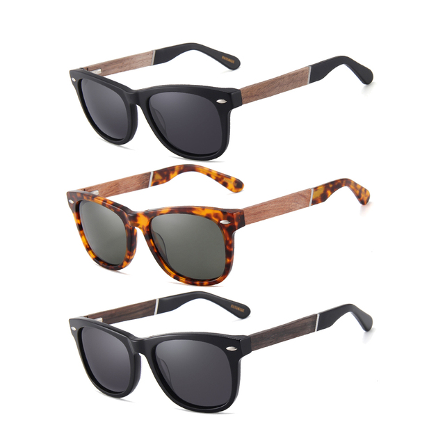 Acetate Wood Frame Sunglasses Manufacturer Wholesale Price Polarized Male and Female Unisex Sunglasses