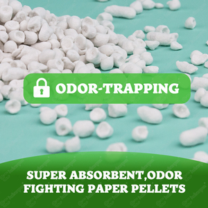Litière pour chat biodégradable et jetable dans les toilettes, en papier recyclé naturel avec agglomérant absorbant en papier - Product Image 2