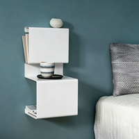 Étagère murale flottante en métal, nouveau produit, tables de chevet en métal pour chambre à coucher, étagère flottante en métal, bibliothèque murale, décoration intérieure