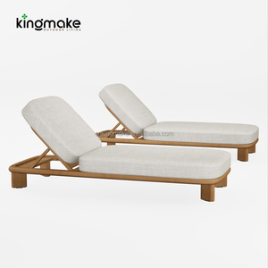Chaises longues de <span class=keywords><strong>jardin</strong></span> en gros pour villas, ensemble de mobilier de patio haut de gamme, chaises longues de soleil en teck de qualité supérieure pour hôtels et complexes hôteliers - Product Image 2