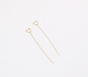 Boucles d'oreilles minimalistes en or personnalisées en <span class=keywords><strong>acier</strong></span> <span class=keywords><strong>inoxydable</strong></span> pour femmes et adolescentes, cadeau tendance, délicates, avec chaîne, boucles d'oreilles à enfiler - Product Image 3