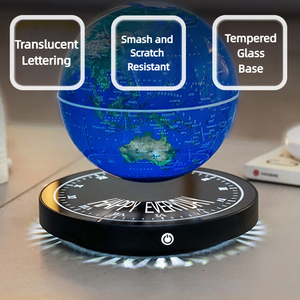 Đèn bàn từ tính bay lơ lửng xoay bản đồ thế giới nhỏ, bán buôn, dùng trang trí nhà cửa, văn phòng - Product Image 3