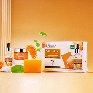Disaar Vente en Gros Coffret 3-en-1 Vitamine <span class=keywords><strong>C</strong></span> Éclaircissant Soin Peau Blanchissant Anti-Taches Savons Crème Produits Anti-Âge - Product Image 1