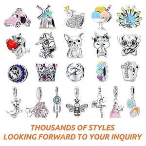 2024 The New Designer Cartoon DIY Charms For Bracelet 925 Sterling Silver For Jewelry Making Fine Silver Jewelry DIY Bracelet