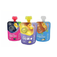 Pochette souple personnalisée avec bec verseur pour jus, yaourt, lait, aliments pour bébés et purées, boisson liquide, sac en plastique avec buse PET/PE
