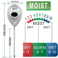 Testeur pour l'humidité, compteur d'eau pour plantes, humidimètre pour sol, moniteur d'hygromètre pour sol, humidimètre, humidimètre pour sol végétal
