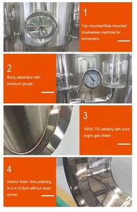 Hervidor De Cerveza De Acero Inoxidable 1000l, Tanque De Hervido De Mosto De Cerveza De 1000 Litros, Tanque De Hervido De Mosto De Cerveza - Product Image 4