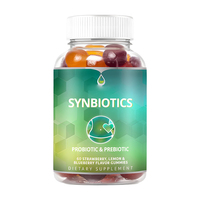 Bonbons Gommeux Probiotiques et Prébiotiques OEM 15 Milliards de CFU 75mg Végétaliens Sans Sucre Saveur Pomme pour Adultes, Soutien Digestif et Soin de la Peau, 2g l'unité