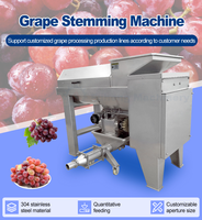 Automatische druivenpersmachine 500kg/uur druivenkruimelaar ontstamper druivenstamseparator machine voor wijnproductie