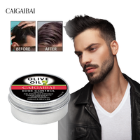 Cire capillaire à l'huile d'olive de marque CAIGAIBAI, gel tressé pour femmes et hommes, sans silicone biologique, tenue supérieure, contrôle des bords, 150ml