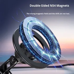 Leger en alliage pliable à 360°. Support de téléphone magnétique rotatif anti-vibration pour voiture 2026 - Product Image 3