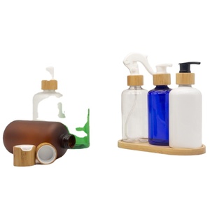 100ml 150ml 250ml 500ml 8oz Cosmetic Packaging Lotion Shampoo Pet Plastic Bamboo Lid Pump Screen Printing Free - Product Image 3