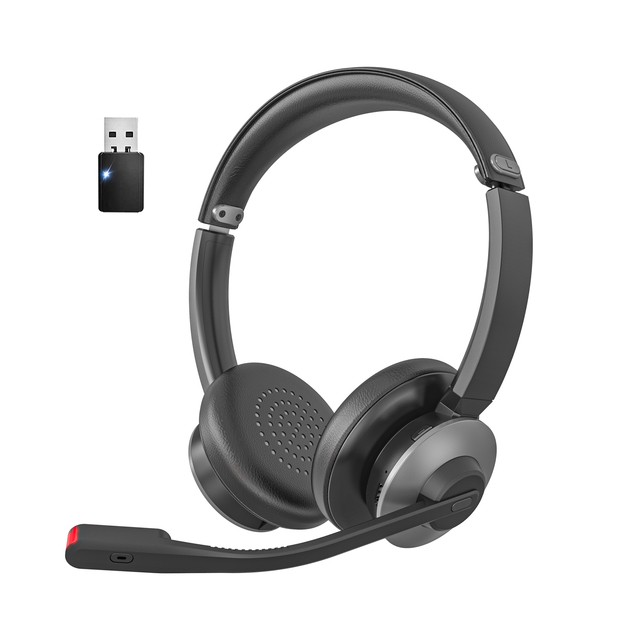 New Microphone BT-782S Wireless  Telephone Headset for Call Centers Office Noise Cancelling Headphones with USB Dongle