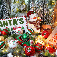 Décoration d'intérieur boule de noël colorée ornement de noël accessoires d'arbre ornements décoration de noël fournitures de vacances