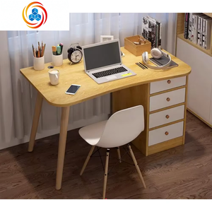 Muebles de Oficina en Casa de Madera, Escritorio de Estudio Simple y Duradero, Escritorio de Computadora Multiusos con Almacenamiento y Cajones - Product Image 2
