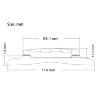 Pont de mandoline réglable en ébène de haute qualité de 114mm pour pièces de mandoline