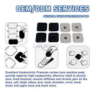 Remendo eletrocirúrgico negativo do gel da folha do costume EMG com botão autoadesivo Snap <span class=keywords><strong>ECG</strong></span> Ems dispositivo condutora substituição Gel Pad - Product Image 5