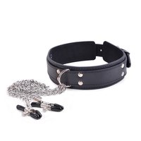 Netphi SM Play pinces à mamelon réglables contraintes BDSM avec chaîne en cuir fétiche Bondage Sex Toy