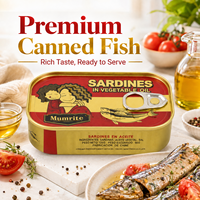 Sardines en conserve 125g à faible teneur en sel et en sucre, en sauce tomate ou huile végétale, pour le marché africain / Sardines Titus en conserve