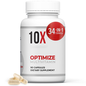 Hete Aanbieding OEM met Etiketontwerp 10x Geoptimaliseerde Multivitamine Capsules voor Energieboost voor Vrouwen en Mannen - Product Image 1