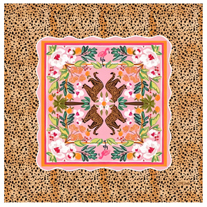 Artistieke paarse Amerikaanse Mahjongmat met levendige bloemenrandprint, antislip viltmat, op maat gemaakt, groothandel - Product Image 3
