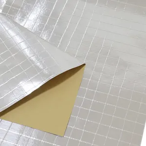 Kertas Kraft Scrim Foil aluminium diperkuat untuk Glasswool tongkat menghadap lurus ke selimut isolasi