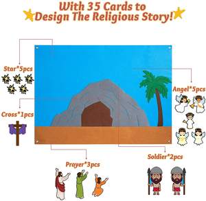 <span class=keywords><strong>Juego</strong></span> Educativo <span class=keywords><strong>de</strong></span> Historias Bíblicas para Niños, Tablero <span class=keywords><strong>de</strong></span> Fieltro con Historias <span class=keywords><strong>de</strong></span> la Natividad <span class=keywords><strong>de</strong></span> Jesús para Niños Pequeños - Product Image 4