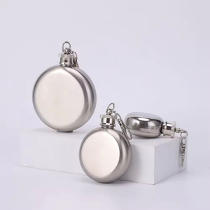 Stainless Steel Men Camping Fits in Jacket Pocket Leakproof Drinking <b>Flask</b> Metal Liquor <b>Flask</b> Portable Pocket Round Whisky <b>Flask</b> - Product Image 4