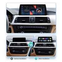 Modifikasi Kontrol Pusat Navigasi GPS Android HD 10,25 Inci untuk BMW Seri 3 F30/F31 (2013-2017) Dashboard CarPlay 4G LTE