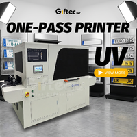 Imprimante UV Giftec à passage unique pour cadre de plaque d'immatriculation, machine d'impression numérique CMYK automatique haute vitesse pour signalétique en plastique et en métal
